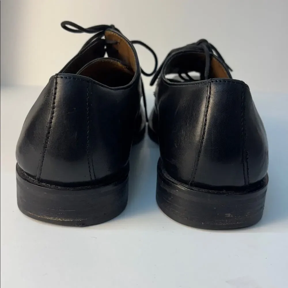 Johnston & Murphy Harding Panel Bicycle Toe Oxford Mens Dress Shoes Black 8.5M